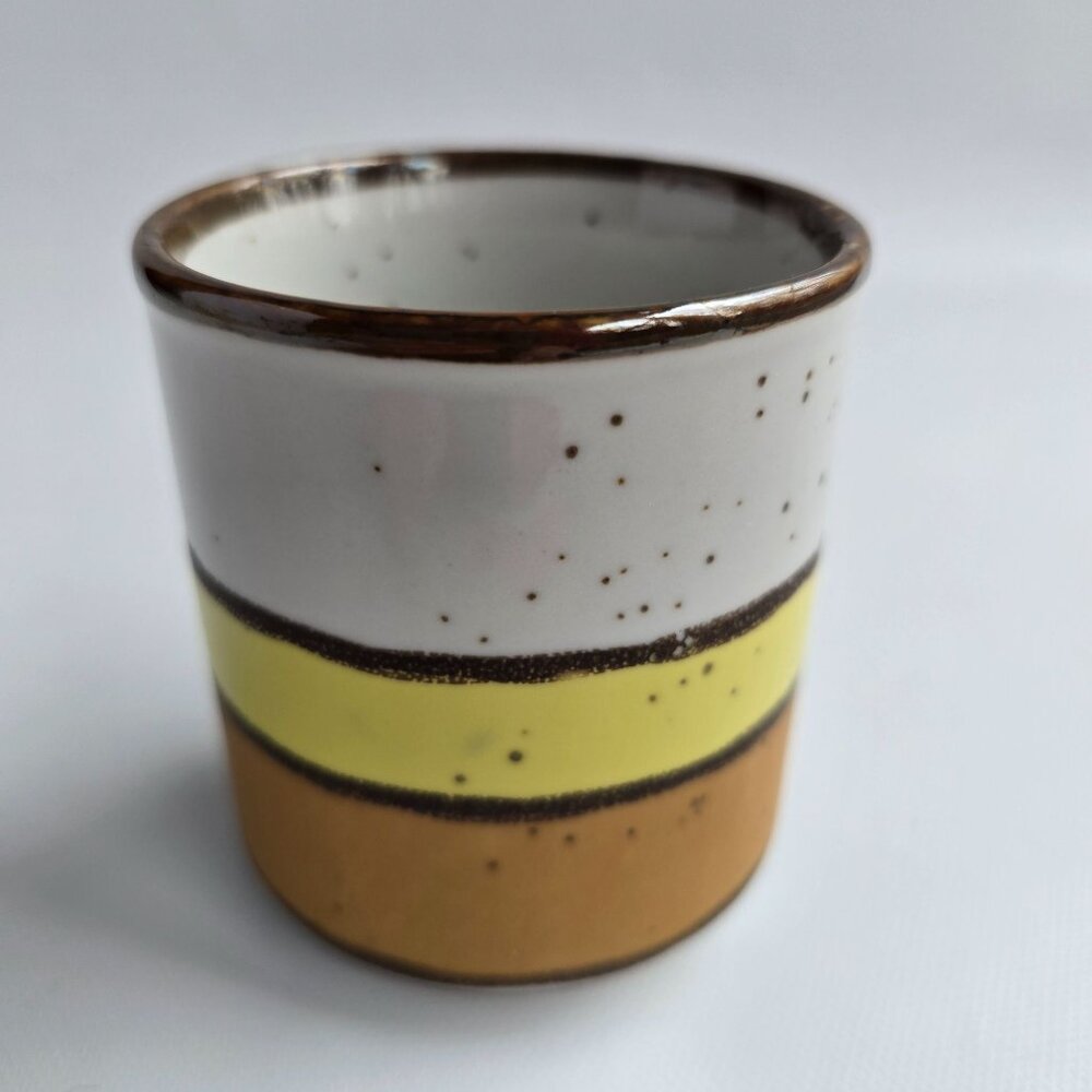 Vintage Hearthside Buffet Ware No. 555 Japan Speckled Ceramic Mug With Yellow & - Picture 12 of 16